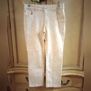 Chico's Cream Straight Leg Jeans